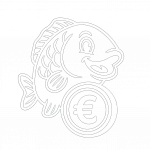 Comic-Fisch mit Euro-Zeichen – Symbol für faire Preise
