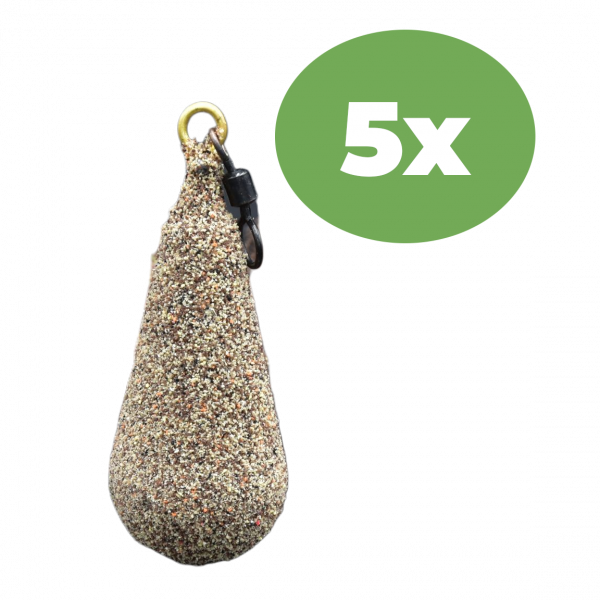 PCB Raketenbleie im 5er-Set in beiger Tarnoptik für das Karpfenangeln