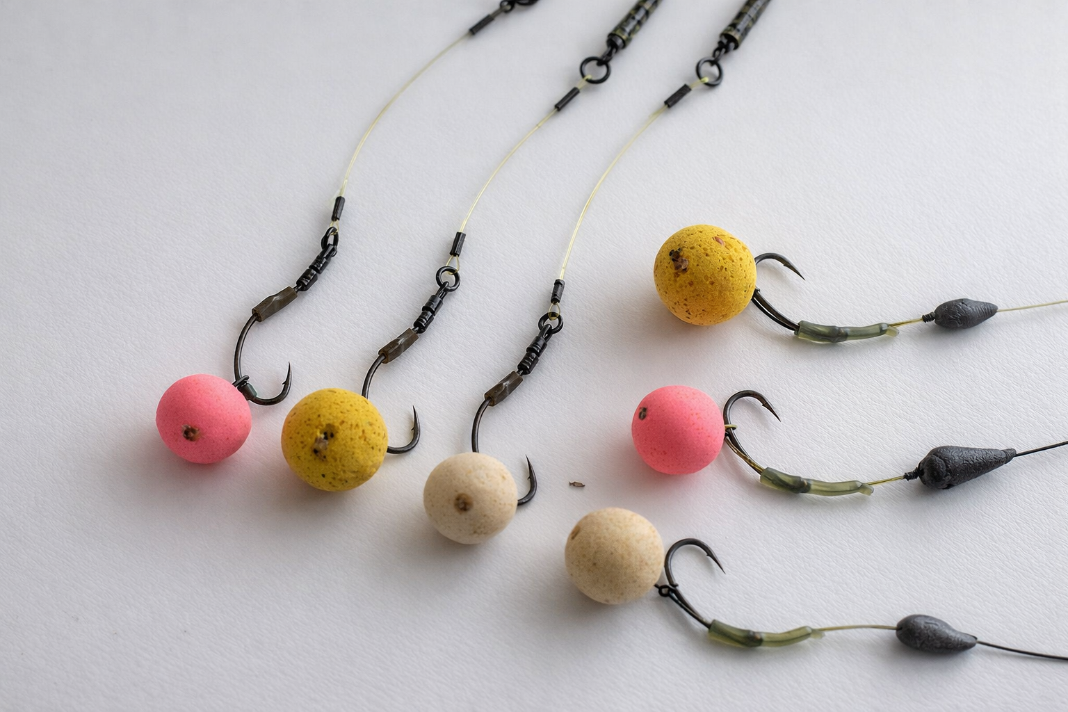 Mehrere verschiedene Rig-Varianten nebeneinander