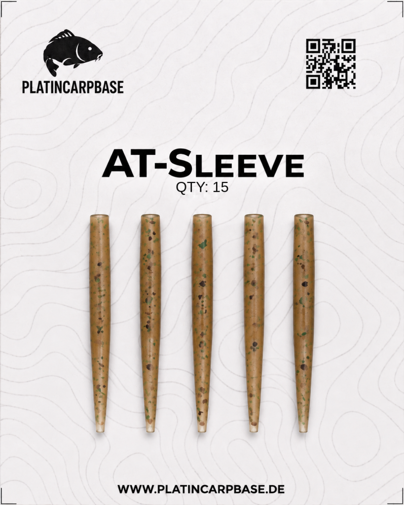PCB AT Sleeve in Tarnfarbe für Anti-Tangle Karpfenmontagen Beige