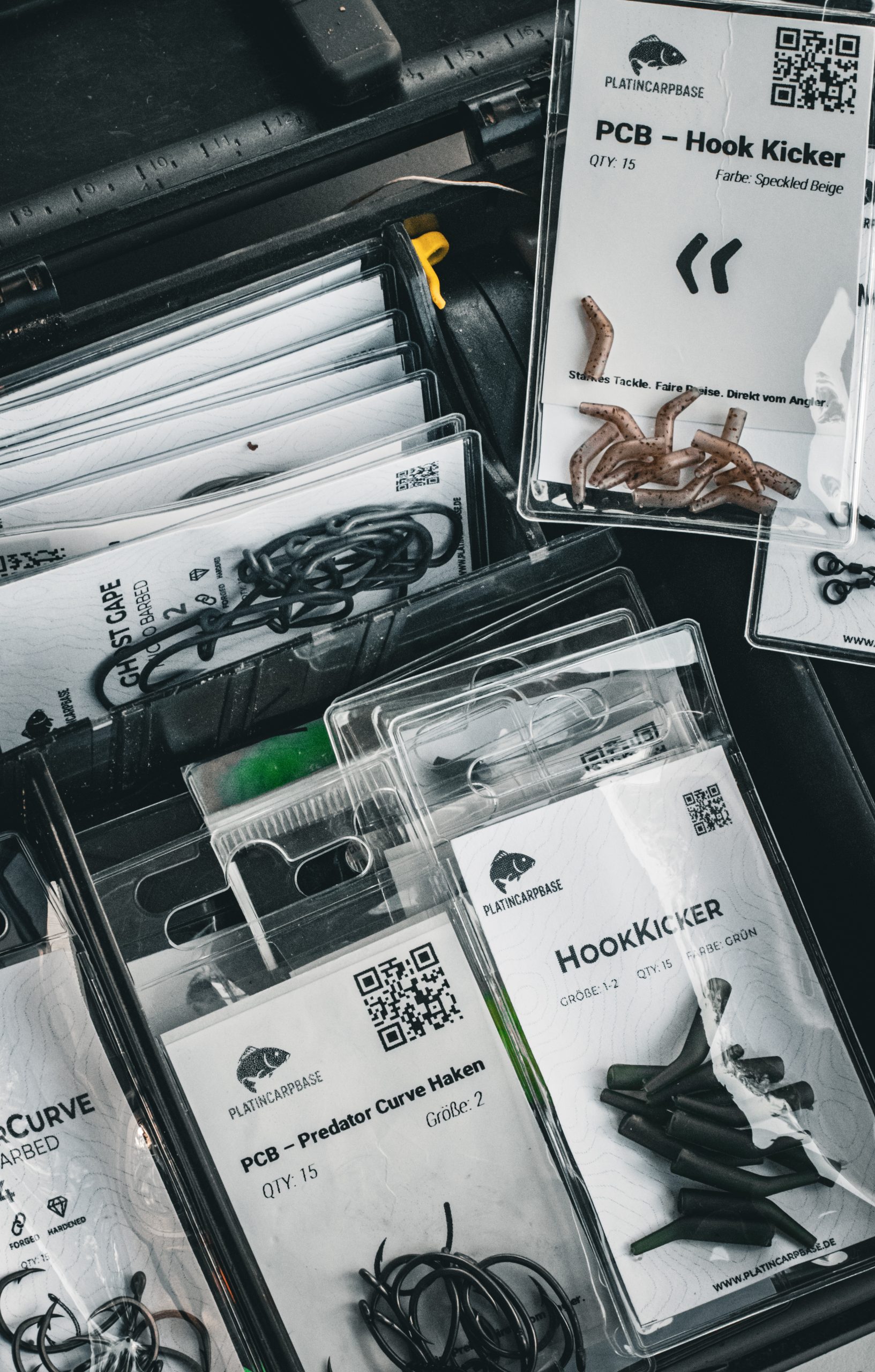 PCB Endtackle und Kleinteile für Karpfenmontagen